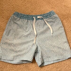 Chubbies Light Blue Patterned Kids Swim Trunks